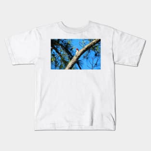 Red Headed Woodpecker Kids T-Shirt